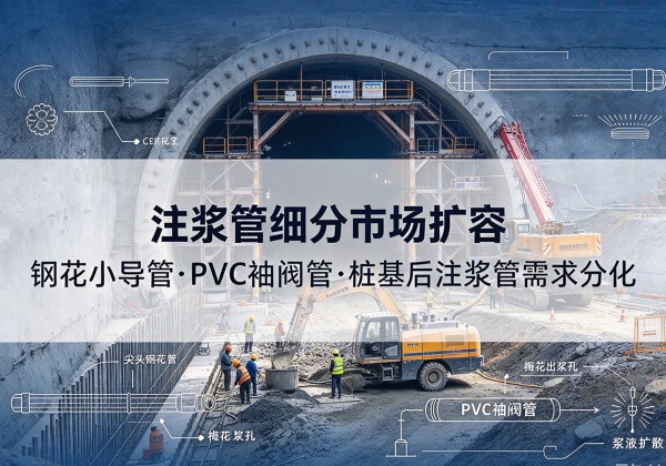 谯城注浆管细分市场扩容，隧道钢花小导管、PVC 袖阀管、桩基后注浆管需求分化
